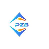création de logo de technologie abstraite pzb sur fond blanc. concept de logo de lettre initiales créatives pzb. vecteur