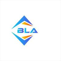 création de logo de technologie abstraite bla sur fond blanc. concept de logo de lettre initiales créatives bla. vecteur