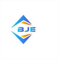 création de logo de technologie abstraite bje sur fond blanc. bje concept de logo de lettre initiales créatives. vecteur