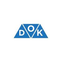 création de logo initiale abstraite odk sur fond blanc. concept de logo de lettre initiales créatives odk. vecteur