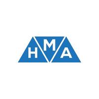 création de logo initiale abstraite mha sur fond blanc. concept de logo de lettre initiales créatives mha. vecteur