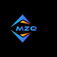 création de logo de technologie abstraite mzq sur fond noir. concept de logo de lettre initiales créatives mzq. vecteur