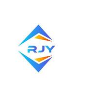 création de logo de technologie abstraite rjy sur fond blanc. concept de logo de lettre initiales créatives rjy. vecteur