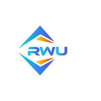 création de logo de technologie abstraite rwu sur fond blanc. concept de logo de lettre initiales créatives rwu. vecteur
