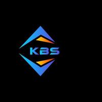 création de logo de technologie abstraite kbs sur fond noir. concept de logo de lettre initiales créatives kbs. vecteur