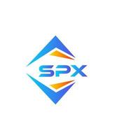 création de logo de technologie abstraite spx sur fond blanc. concept de logo de lettre initiales créatives spx. vecteur