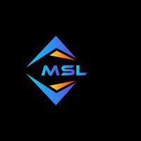 création de logo de technologie abstraite msl sur fond noir. concept de logo lettre initiales créatives msl. vecteur