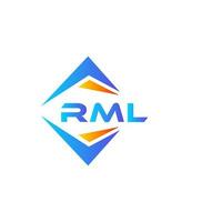 création de logo de technologie abstraite rml sur fond blanc. concept de logo de lettre initiales créatives rml. vecteur