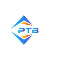 création de logo de technologie abstraite ptb sur fond blanc. concept de logo de lettre initiales créatives ptb. vecteur