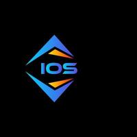 création de logo de technologie abstraite ios sur fond blanc. concept de logo de lettre initiales créatives ios. vecteur