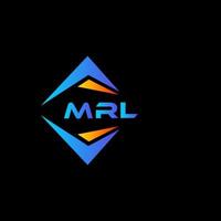 création de logo de technologie abstraite mrl sur fond noir. concept de logo de lettre initiales créatives mrl. vecteur