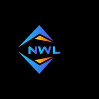 création de logo de technologie abstraite nwl sur fond noir. concept de logo de lettre initiales créatives nwl. vecteur