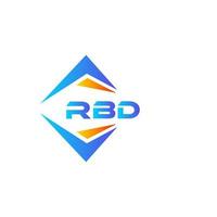 création de logo de technologie abstraite rbd sur fond blanc. concept de logo de lettre initiales créatives rbd. vecteur