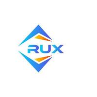 création de logo de technologie abstraite rux sur fond blanc. concept de logo de lettre initiales créatives rux. vecteur