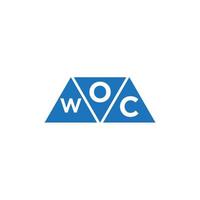 création de logo initial abstrait owc sur fond blanc. concept de logo de lettre initiales créatives owc. vecteur