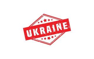 Timbre en caoutchouc ukrainien avec style grunge sur fond blanc vecteur