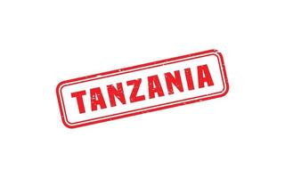 tampon en caoutchouc tanzanie avec style grunge sur fond blanc vecteur