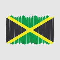 coups de pinceau du drapeau de la jamaïque vecteur