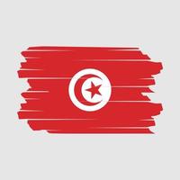 vecteur de brosse drapeau tunisie