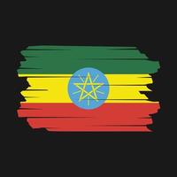 vecteur de brosse drapeau ethiopie