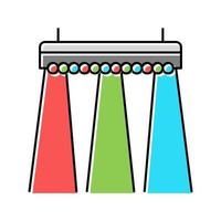 illustration vectorielle d'icône de couleur d'éclairage de concert multicolore vecteur