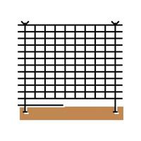 illustration vectorielle d'icône de couleur de clôture de barrière vecteur