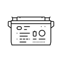 illustration vectorielle de l'icône de la ligne de batterie à décharge profonde vecteur