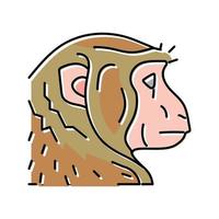 singe animal zoo couleur icône illustration vectorielle vecteur