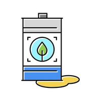 illustration vectorielle d'icône de couleur de baril de carburant écologique vecteur