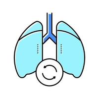 illustration vectorielle d'icône de couleur de greffe de poumons vecteur