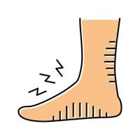 icône de couleur de soins des pieds diabétiques illustration vectorielle vecteur