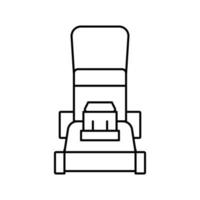 illustration vectorielle d'icône de ligne d'équipement de tondeuse à gazon vecteur