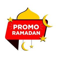 illustration de bannière promotionnelle ramadan vecteur