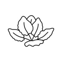 tigre lotus ligne icône illustration vectorielle vecteur