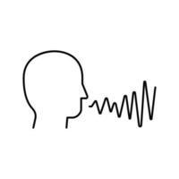 illustration vectorielle de l'icône de la ligne vocale vocale vecteur