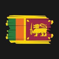 vecteur de brosse drapeau sri lanka