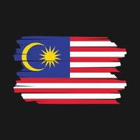 vecteur de brosse drapeau malaisie