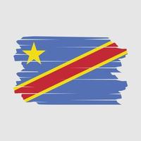 vecteur de brosse drapeau république congo