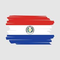 vecteur de brosse drapeau paraguay