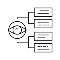 tâches vision ligne icône illustration vectorielle vecteur