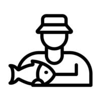 conception d'icône de pêcheur vecteur