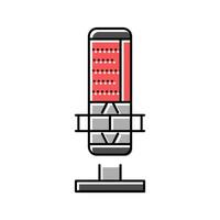 illustration vectorielle de l'icône de couleur du microphone audio mic vecteur