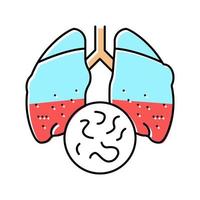 maladie infectieuse tuberculose couleur icône illustration vectorielle vecteur