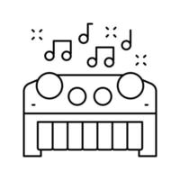 illustration vectorielle d'icône de ligne de jouets musicaux vecteur