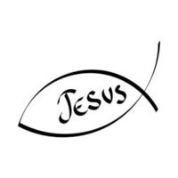 illustration d'écriture pour la conception de tatouage. le message de l'évangile de Jésus-Christ. leçon biblique pour les enfants. vecteur