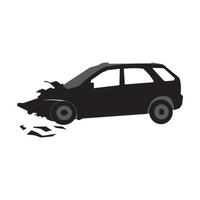 icône de voiture cassée ou accidentée vecteur