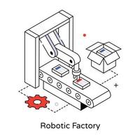 usine robotique à la mode vecteur