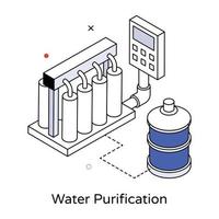 purification de l'eau à la mode vecteur