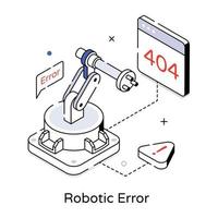 erreur robotique à la mode vecteur