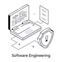 génie logiciel à la mode vecteur